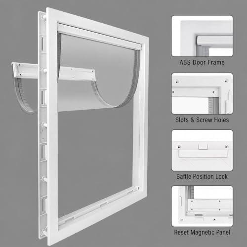Window Smart Interior Cat Dog Sliding Small Pet Doggy Magnetic Door Insert Replacement Flap for Wall