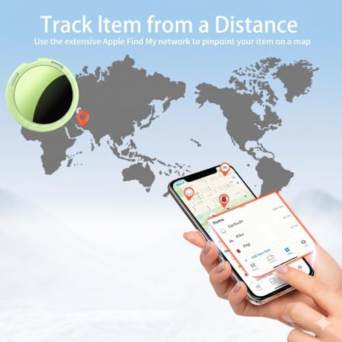 2 Pack Tracker Tags Finder Apple Find My MFi Certified Waterproof iOS Only | Bluetooth Air Smart Tags Item Finder Locator Worldwide Tracking for Key Pets Wallet Backpack Dogs Luggage Replaceable Battery