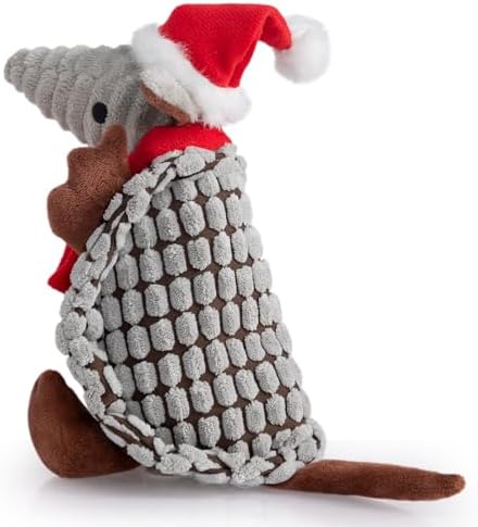 Hollypet Armadillo Squeaky Puppy Dog Toys for Small Medium Dogs, Christmas