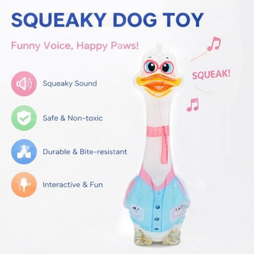 Molaxpet Funny Squeaky Dog Toy Cute Costumed Duck Design Chew Toys for Pet