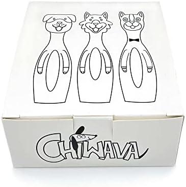 CHIWAVA 3PCS 5.7'' Squeaky Latex Short Standing Stick Toy for Small Dogs