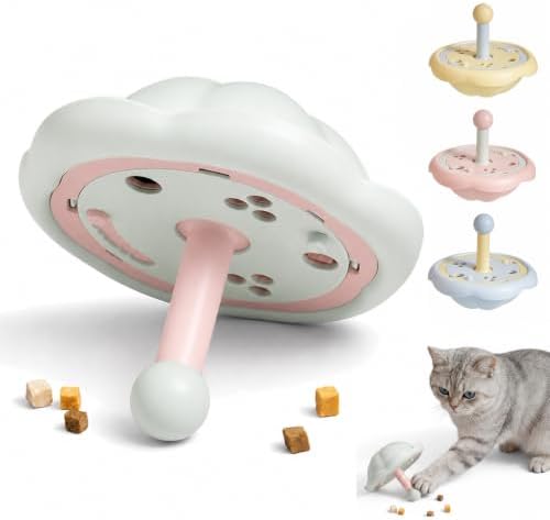 Cat Puzzle Feeder Toy, Adjustable Treat Dispenser, Green