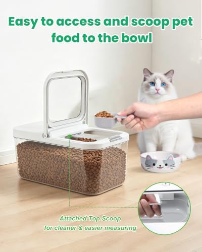 TBMax Pet Dog Cat Food Storage Container 6 Lbs with Airtight Flip-up Lid