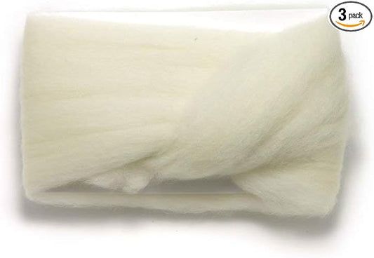 Lambs Wool for Feet Super Soft Cushioning and Toe Seperator - 3/8 oz - Lambs Wool for Toes for Hiking, Dance, Walking and Running - 3 Pack