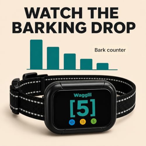 Bark Collar for Dogs with Bark Counter, Rechargeable Anti Barking Collar