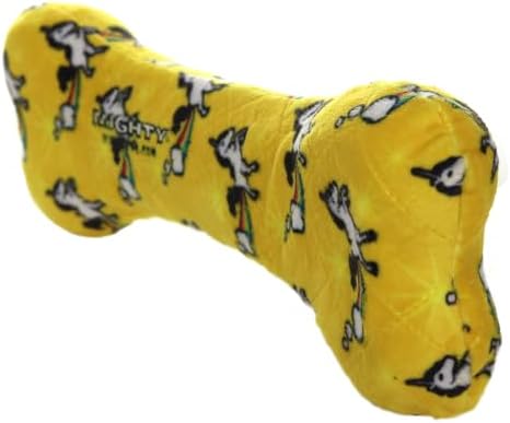 MIGHTY Tuffy 2 Pack Bone Dog Toy: Ultra Durable Plush Toy with Multiple Layers & Reinforced Seams, Washable and Floats, Vinyl Bone & Fleece
