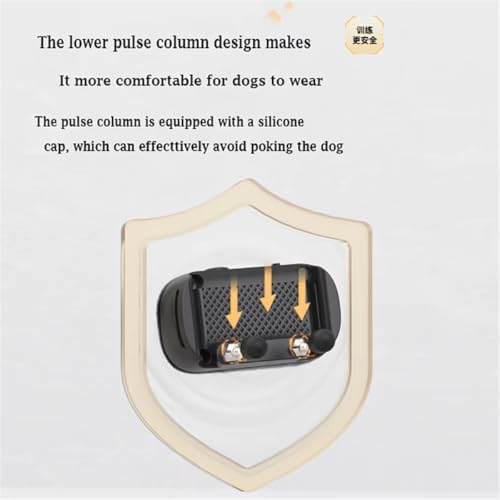 Dog Training Device Remote Control Barking Device pet Dog Trainer Electric Shock Collar pet Supplies Waterproof Rechargeable(Black B)