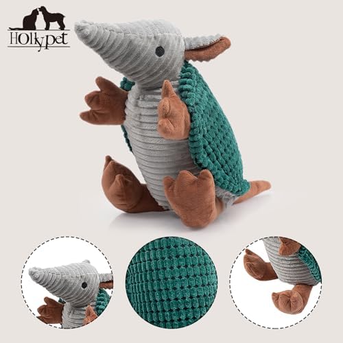 Hollypet Armadillo Squeaky Dog Toys for Medium Large Dogs, 14"