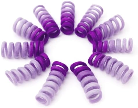 Glaciart One Felt Mini Spring Cat Toy – 10 Pcs Soft Fuzzy Enrichment 100% Natural Wool - Interactive Stretchable Play Cat Toy Set - Safe for Pets, Non-AZO Colored Dyes - 11” Long