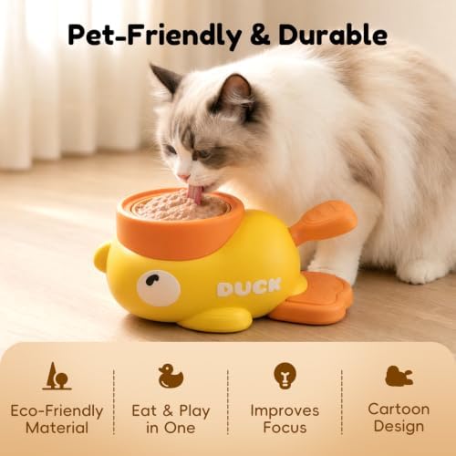 Duck-Shaped Treat Dispenser Toy for Cats and Dogs