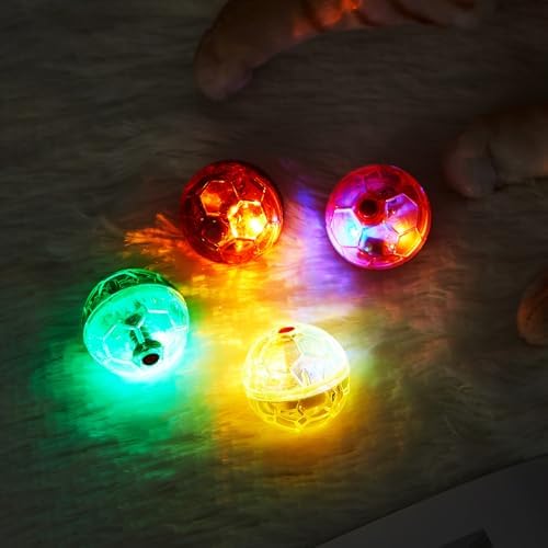 Frienda 4 Pcs Light up Cat Ball LED Motion Ghost Hunting Cat Ball, Classic