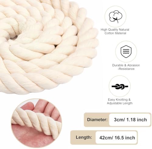 100% Natural Cotton Dog Rope Toy, Medium - 16.5"
