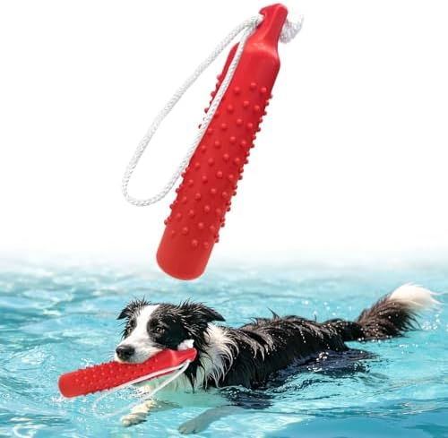 BINGPET Dog Float Bumper Toy,10.8 Inch Large Training Dummy Retrieving Bumpers Summer Pool Toy Tug Game for Large XL Dogs Retriever