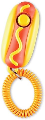 Learning Resources Brightkins Smarty Pooch Training Clicker: Hot Dog - 1 Piece, Enrichment Pet Birthday Toy, All Breeds Interactive Gift for Puppies, Training Tool for Puppies