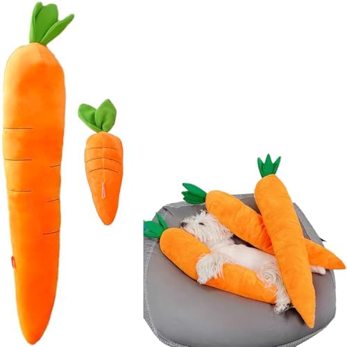 2 Sizes Giant Anxiety Relief Carrot Plush for Dogs, 29.5" & 11.4"