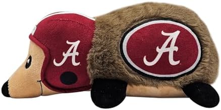 NCAA Alabama Crimson Tide Plush Hedgehog Toy for Dogs & Cats, Cool Soft Pet Toy for Fun and Interactive Play, Dog Chew Toy with Squeaker, Licensed Hot Pet Toy