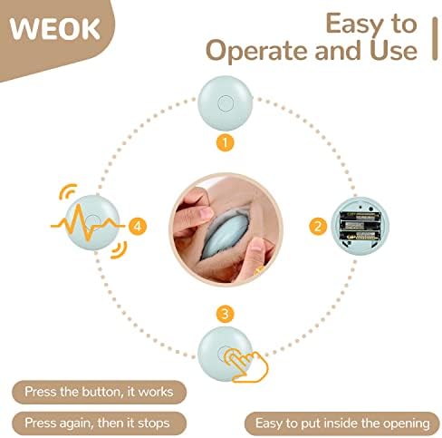 WEOK Heartbeat Replacement Soother Heartbeat Simulator for Reduce Pet Anxiety with Heartbeat Sound Machine, Puppy Heartbeat Toys Calming Separation Anxiety Relief Toys for Dogs
