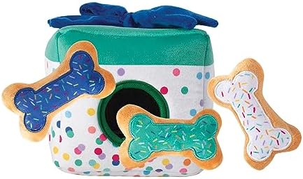 Fringe Studio Plush Dog Toy Set, Interactive Hide and Seek Play, All About The Gifts, Pet Shop Collection (289237)