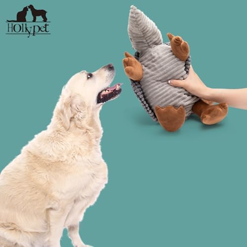 Hollypet Armadillo Squeaky Dog Toys for Medium Large Dogs, 10"