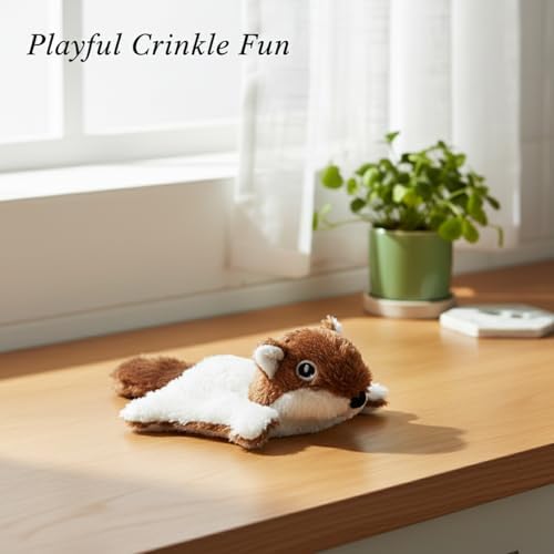 Plush Cat Kicker Toy with Crinkle Texture, Lightweight Interactive Chase Toy for Indoor Cats, Soft Stuffed Pet Plaything (1 Pack)