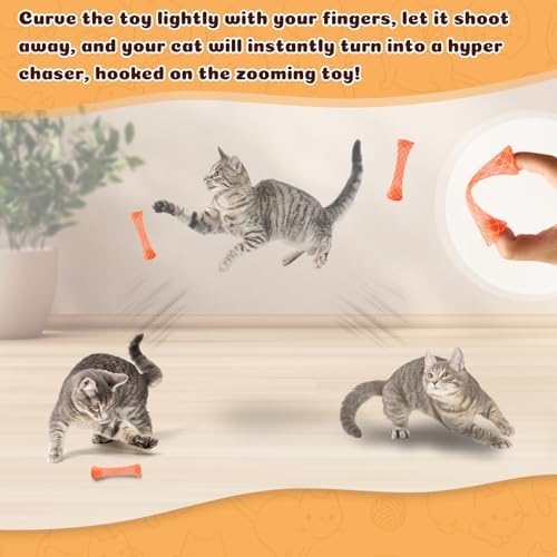 Cat Spring Toys, Cat or Kitten Colorful Spring Tube Toy 30 Pack