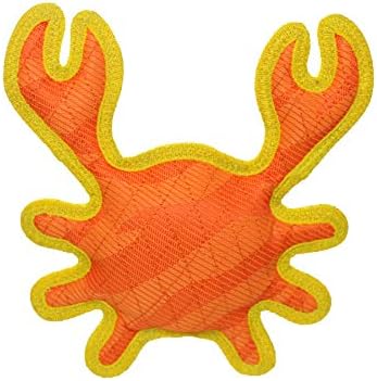 Tuffy® - DuraForce® : Crab Dog Toy: Ultra Durable Plush Toy with Multiple Layers & Reinforced Seams, Washable and Floats, DuraForce® Construction