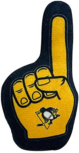 NHL PITTSBURGH PENGUINS Plush Cat Toys Set of 3 - Jersey, Hockey Puck & #1 Fan Cat Toys filled with Fresh Catnip. Team Logo
