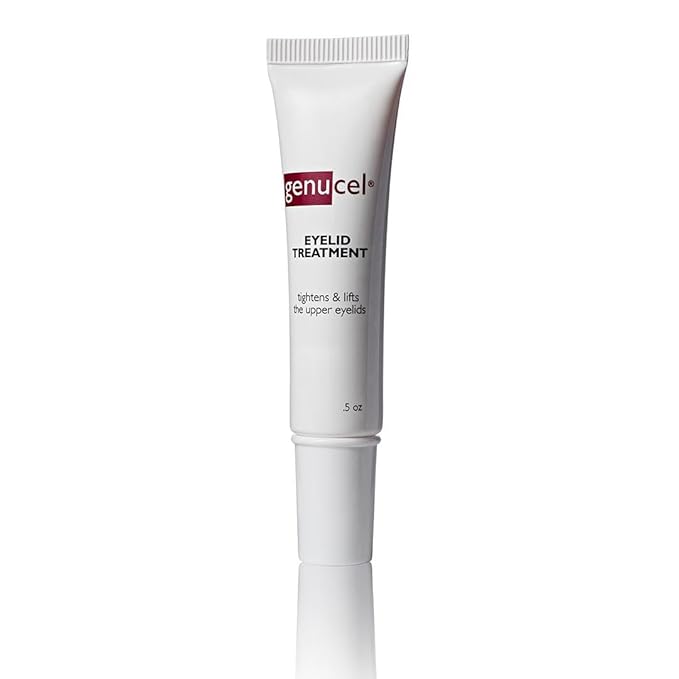 Genucel Eyelid Cream – Firming & Hydrating Treatment for Sagging, Tired-Looking Eyelids with Matrixyl Peptides, 0.5 fl oz