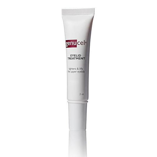 Genucel Eyelid Cream – Firming & Hydrating Treatment for Sagging, Tired-Looking Eyelids with Matrixyl Peptides, 0.5 fl oz