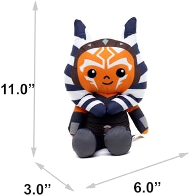 Star Wars Squeaky Plush Dog Toy for Large, Medium & Small Dogs, Ahsoka Tano, 3" x 6"