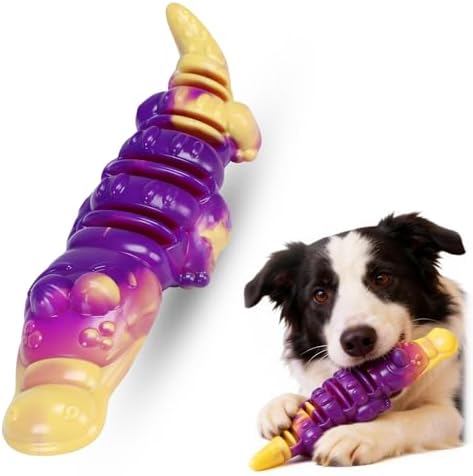 Indestructible Dog Toys for Aggressive Chewers, Tough Dog Toys for Large Dogs, Durable Dog Chew Toys to Keep Them Busy, Interactive Aggressive Chew Toys for Medium Dogs, Beef Flavor (A-Crocodile)