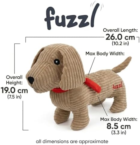 Fuzzl Sizzles Plush Dachshund Dog Toy, Large