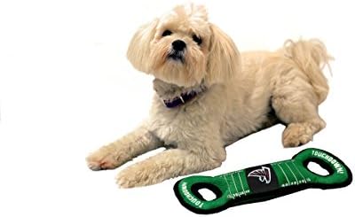 Pets First NFL Football Field Dog Toy with Squeaker. - Atlanta Falcons - for Tug, Toss, and Fetch. - Tough & Durable PET Toy