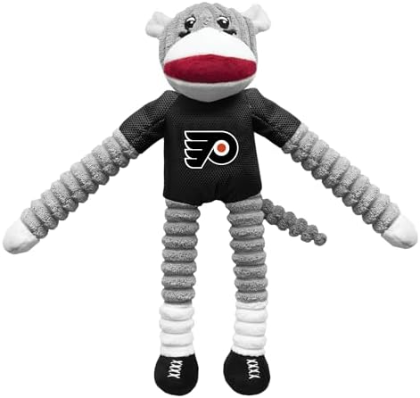 Littlearth NHL Team Sock Monkey Pet Toy - Officially Licensed Teams