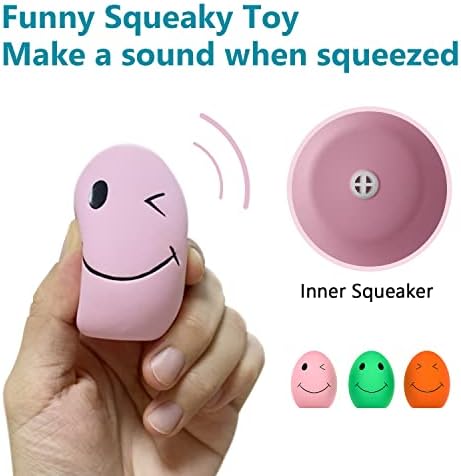 SCHITEC Squeaky Dog Toys, 3 Pack Soft Latex Balls for Puppies Small Dogs