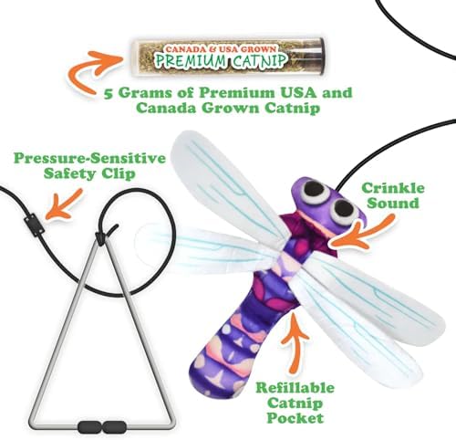 Meowijuana Jump 'n' Jamb Dragonfly Cat Toy and Catnip Blend | High Potency