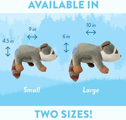 Spunky pup Clean Earth Plush Raccoon | Made from 100% Recycled Water Bottles | Large,Gray,7211