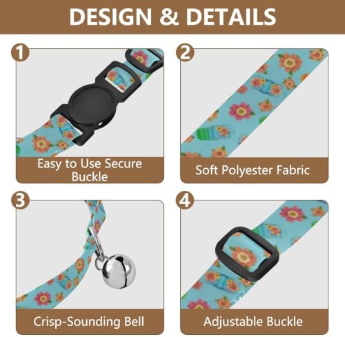 Colorful Flip Flops Kitten Collar 2 Pack Adjustable Pet Collar Length 10.6" to 17.1"