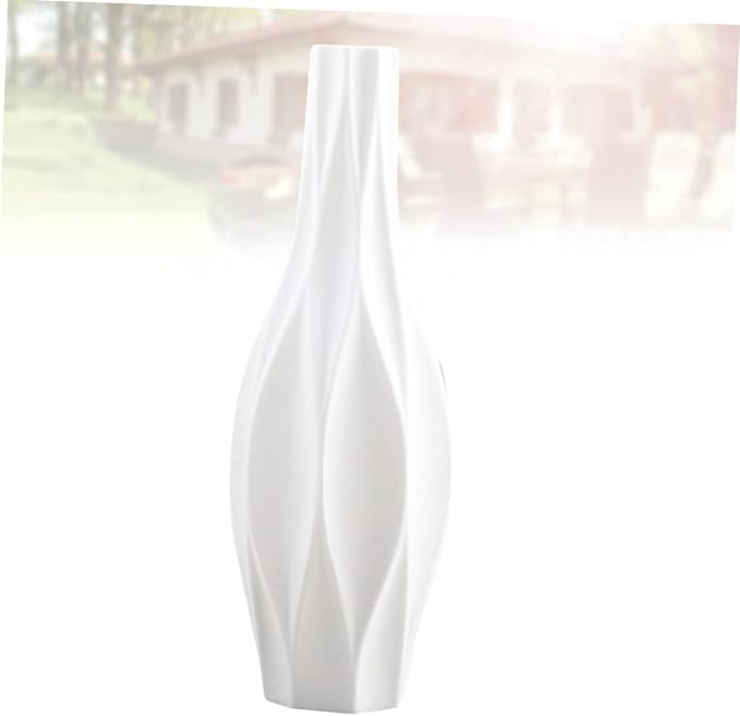 Decorative Vase 1pc Floor Planter Indoor Minimalist Home Decor Flower Vase Wedding Centerpiece White Flower Arrangement Ornaments Juicy