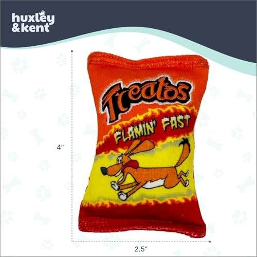 Huxley & Kent Tiny Tuff Plush Dog Toy, Treatos Snacks