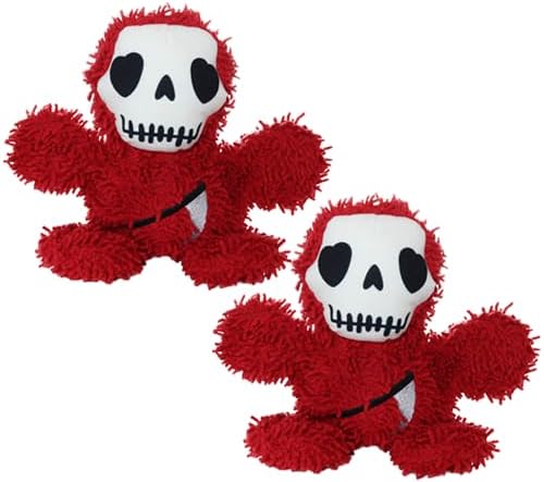 MIGHTY® 2 Pack Microfiber Medium Grim-Reaper Ultra Durable Plush Dog Toy