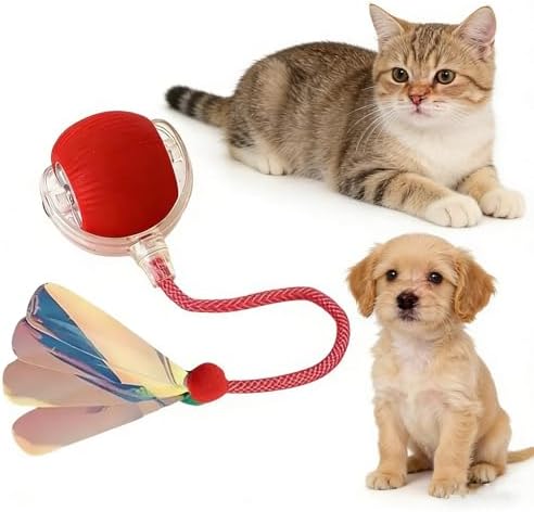 Automatic Rolling Ball Toy for Cats & Dogs. Self-Moving Electric Toy relieves Boredom. Sweet Gift for Your Furry Babies, Perfect for Small and Large Dogs.