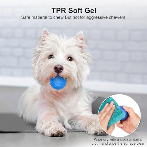 NEOALLYPETS Smart Interactive Dog Toy Ball, Active Rolling Wicked Ball with Automatic Bouncing and Rotating for Puppy/Small Dogs Durable, Chewable, USB Recharger and Fun Gift Toy to Dog (Medium)