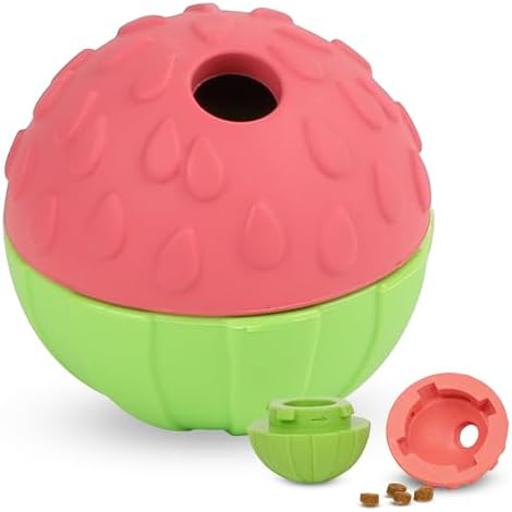 Brightkins Tough & Tumble 2 Piece Watermelon Treat Dispenser - Interactive Dog Toys, Treat Dispensing Dog Toys, Slow Feeders for Dogs, Puppy Training Tools, Puzzle Toy for Dogs, Enrichment Pet Toy