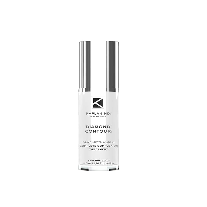Kaplan MD Diamond Contour Broad Spectrum SPF 30 - Complete Complexion Treatment, Hydrating Sheer Coverage, UVA/UVB & Blue Light Protection, Fragrance-Free, Light Tinted Sunscreen for Face