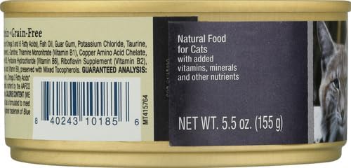 Blue Buffalo Wilderness High-Protein Grain-Free Wet Food for Adult Cats 7+,Chicken Recipe,5.5-oz.,(Pack of 48)
