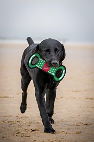 NFL Football Field DOG TOY with Squeaker. - ARIZONA CARDINALS - For Tug, Toss, and Fetch. - Tough & Durable PET TOY