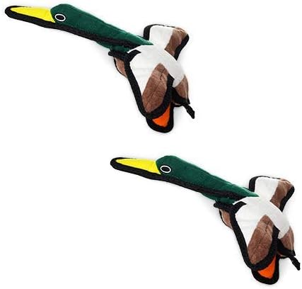 TUFFY® : 2 Pack Jr Duck Dog Toy: Ultra Durable Plush Toy with Multiple Layers & Reinforced Seams, Washable and Floats, Original Construction