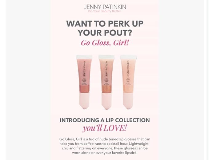 JENNY PATINKIN Luxury Go Gloss Girl Lip Gloss Set for Women | Hydrating Lipgloss for Girls | High-Shine, Non-Sticky | Nourishing, Long-Lasting Gloss for Radiant Lips, Kissable – 24 ml