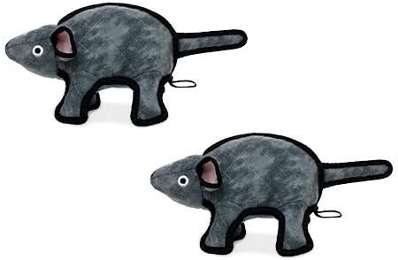 TUFFY® : 2 Pack Mouse Dog Toy: Ultra Durable Plush Toy with Multiple Layers & Reinforced Seams, Washable and Floats, Original Construction